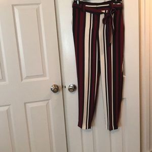 Ankle high rise pants.